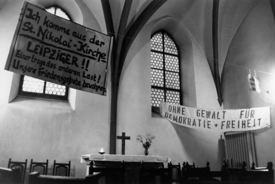 The city of Leipzig's St. Nicholas Church, became the centre of a peaceful revolt against communist rule, which led to the fall of the Berlin Wall. (Photo: Bernd Schmidt / Creative Commons)